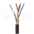 Patchcord UTP kat.5e kabel sieciowy LAN 2x RJ45 linka czarny 0,25m NEKU