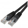 Patchcord UTP kat.5e kabel sieciowy LAN 2x RJ45 linka czarny 0,5m