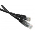 Patchcord UTP kat.5e kabel sieciowy LAN 2x RJ45 linka czarny 0,5m