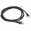 Patchcord UTP kat.5e kabel sieciowy LAN 2x RJ45 linka czarny 1,5m LANBERG