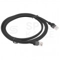 Patchcord UTP kat.5e kabel sieciowy LAN 2x RJ45 linka czarny 2m LANBERG