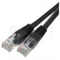 Patchcord UTP kat.5e kabel sieciowy LAN 2x RJ45 linka czarny 3m