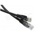 Patchcord UTP kat.5e kabel sieciowy LAN 2x RJ45 linka czarny 3m