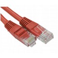 Patchcord UTP kat.5e kabel sieciowy LAN 2x RJ45 linka czerwony 0,5m