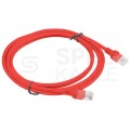 Patchcord UTP kat.5e kabel sieciowy LAN 2x RJ45 linka czerwony 2m LANBERG