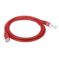 Patchcord UTP kat.5e kabel sieciowy LAN 2x RJ45 linka czerwony 3m Alantec
