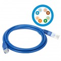Patchcord UTP kat.5e kabel sieciowy LAN 2x RJ45 linka niebieski 0,25m Alantec