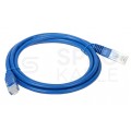 Patchcord UTP kat.5e kabel sieciowy LAN 2x RJ45 linka niebieski 0,25m Alantec