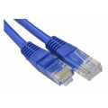 Patchcord UTP kat.5e kabel sieciowy LAN 2x RJ45 linka niebieski 1,5m