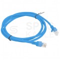 Patchcord UTP kat.5e kabel sieciowy LAN 2x RJ45 linka niebieski 1,5m LANBERG