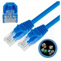 Patchcord UTP kat.5e kabel sieciowy LAN 2x RJ45 linka niebieski 1,5m NEKU