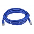 Patchcord UTP kat.5e kabel sieciowy LAN 2x RJ45 linka niebieski 10m