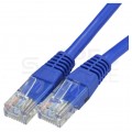 Patchcord UTP kat.5e kabel sieciowy LAN 2x RJ45 linka niebieski 2m securityNET