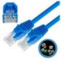 Patchcord UTP kat.5e kabel sieciowy LAN 2x RJ45 linka niebieski 3m NEKU