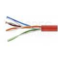 Patchcord UTP kat.5e kabel sieciowy LAN 2x RJ45 linka PVC czerwony 0,25m NEKU
