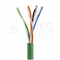 Patchcord UTP kat.5e kabel sieciowy LAN 2x RJ45 linka zielony 0,25m NEKU