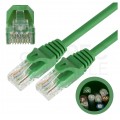 Patchcord UTP kat.5e kabel sieciowy LAN 2x RJ45 linka zielony 0,25m NEKU