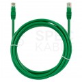 Patchcord UTP kat.5e kabel sieciowy LAN 2x RJ45 linka zielony 1,5m NEKU