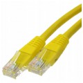 Patchcord UTP kat.5e kabel sieciowy LAN 2x RJ45 linka żółty 0,25m