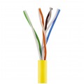 Patchcord UTP kat.5e kabel sieciowy LAN 2x RJ45 linka żółty 0,25m NEKU