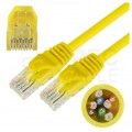 Patchcord UTP kat.5e kabel sieciowy LAN 2x RJ45 linka żółty 0,25m NEKU