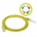 Patchcord UTP kat.5e kabel sieciowy LAN 2x RJ45 linka żółty 0,5m Alantec