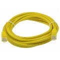 Patchcord UTP kat.5e kabel sieciowy LAN 2x RJ45 linka żółty 10m