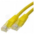 Patchcord UTP kat.5e kabel sieciowy LAN 2x RJ45 linka żółty 1m