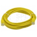 Patchcord UTP kat.5e kabel sieciowy LAN 2x RJ45 linka żółty 1m