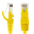 Patchcord UTP kat.5e kabel sieciowy LAN 2x RJ45 linka żółty 1m NEKU