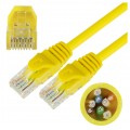 Patchcord UTP kat.5e kabel sieciowy LAN 2x RJ45 linka żółty 2m NEKU