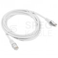 Patchcord UTP kat.6 kabel sieciowy LAN 2x RJ45 linka biały 0,5m LANBERG