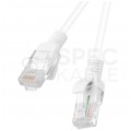 Patchcord UTP kat.6 kabel sieciowy LAN 2x RJ45 linka biały 2m LANBERG