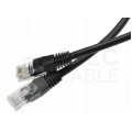 Patchcord UTP kat.6 kabel sieciowy LAN 2x RJ45 linka czarny 0,25m