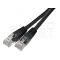 Patchcord UTP kat.6 kabel sieciowy LAN 2x RJ45 linka czarny 0,25m