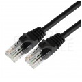 Patchcord UTP kat.6 kabel sieciowy LAN 2x RJ45 linka czarny 0,25m NEKU