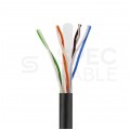 Patchcord UTP kat.6 kabel sieciowy LAN 2x RJ45 linka czarny 0,25m NEKU