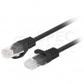 Patchcord UTP kat.6 kabel sieciowy LAN 2x RJ45 linka czarny 0,5m LANBERG