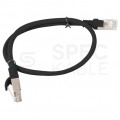 Patchcord UTP kat.6 kabel sieciowy LAN 2x RJ45 linka czarny 0,5m LANBERG