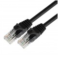 Patchcord UTP kat.6 kabel sieciowy LAN 2x RJ45 linka czarny 0,5m NEKU