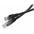 Patchcord UTP kat.6 kabel sieciowy LAN 2x RJ45 linka czarny 1,5m