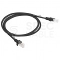 Patchcord UTP kat.6 kabel sieciowy LAN 2x RJ45 linka czarny 1m LANBERG