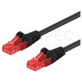 Patchcord UTP kat.6 kabel sieciowy LAN 2x RJ45 linka czarny 25m Goobay
