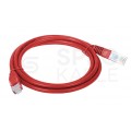 Patchcord UTP kat.6 kabel sieciowy LAN 2x RJ45 linka czerwony 0,25m Alantec