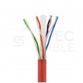 Patchcord UTP kat.6 kabel sieciowy LAN 2x RJ45 linka czerwony 0,25m NEKU