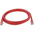 Patchcord UTP kat.6 kabel sieciowy LAN 2x RJ45 linka czerwony 0,5m