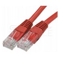 Patchcord UTP kat.6 kabel sieciowy LAN 2x RJ45 linka czerwony 1m