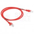 Patchcord UTP kat.6 kabel sieciowy LAN 2x RJ45 linka czerwony 1m LANBERG