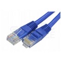 Patchcord UTP kat.6 kabel sieciowy LAN 2x RJ45 linka niebieski 1m