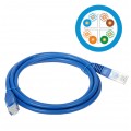 Patchcord UTP kat.6 kabel sieciowy LAN 2x RJ45 linka niebieski 1m Alantec